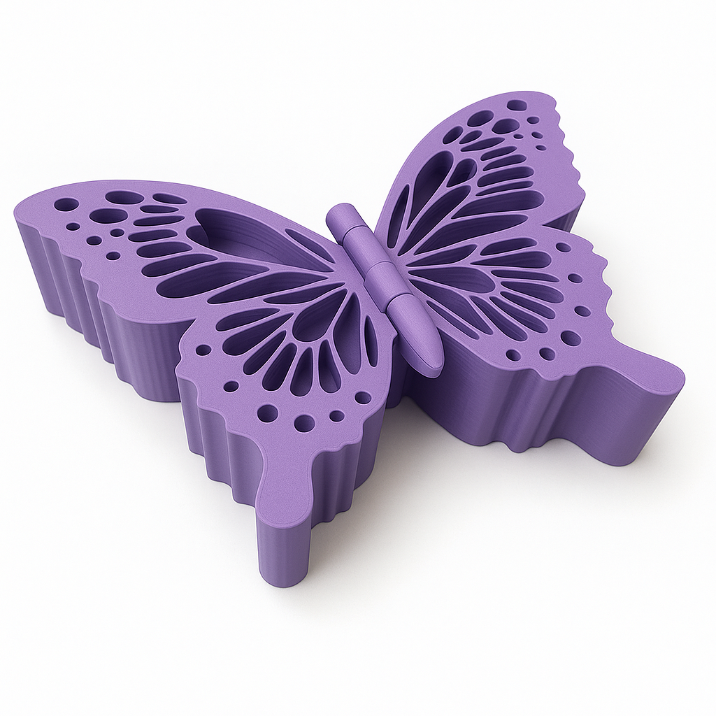 Large Purple Butterfly Box